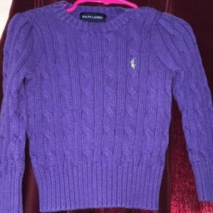 Royal purple Baby girls Ralph Lauren sweater